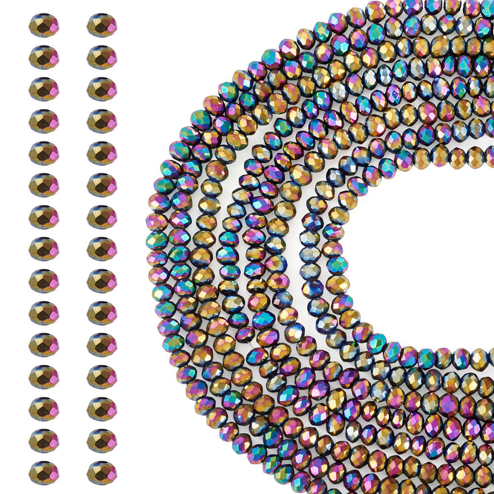 Cuentas de cristal redondas multicolores