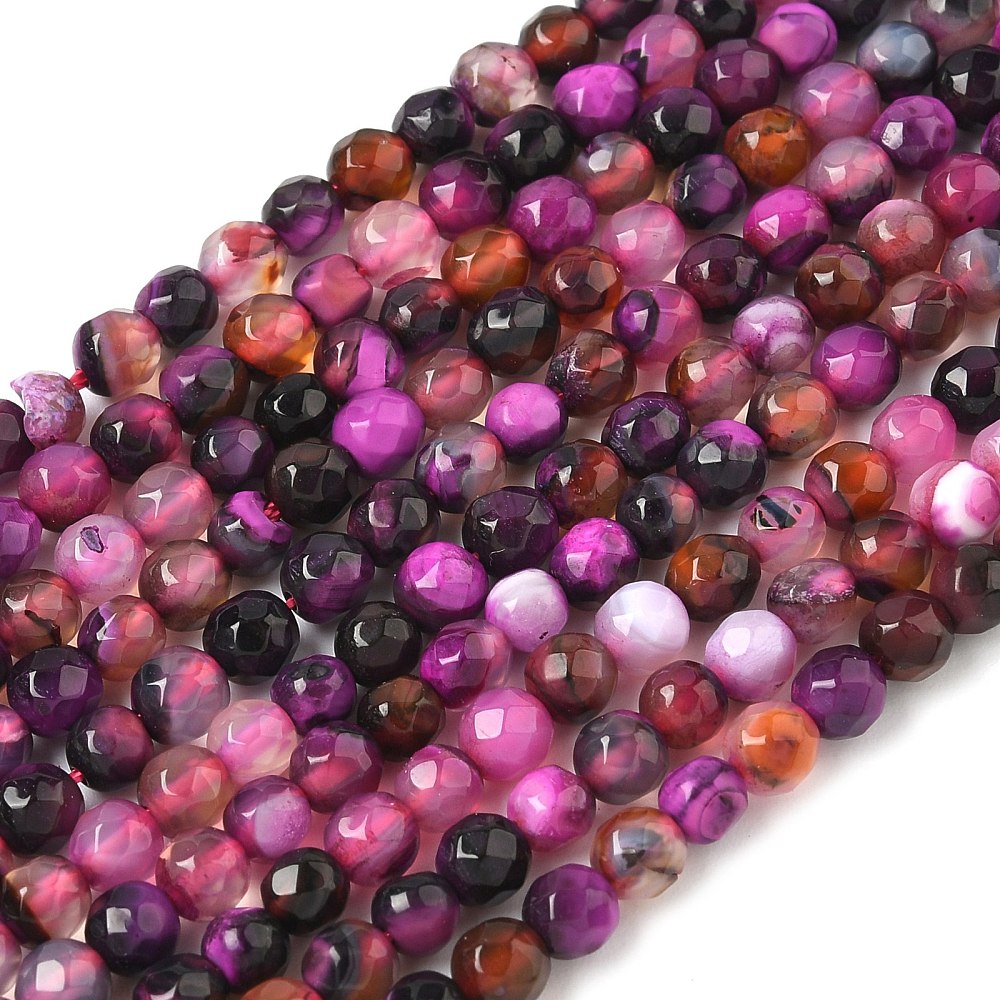 Tiras de piedras de ágata negra ovaladas
