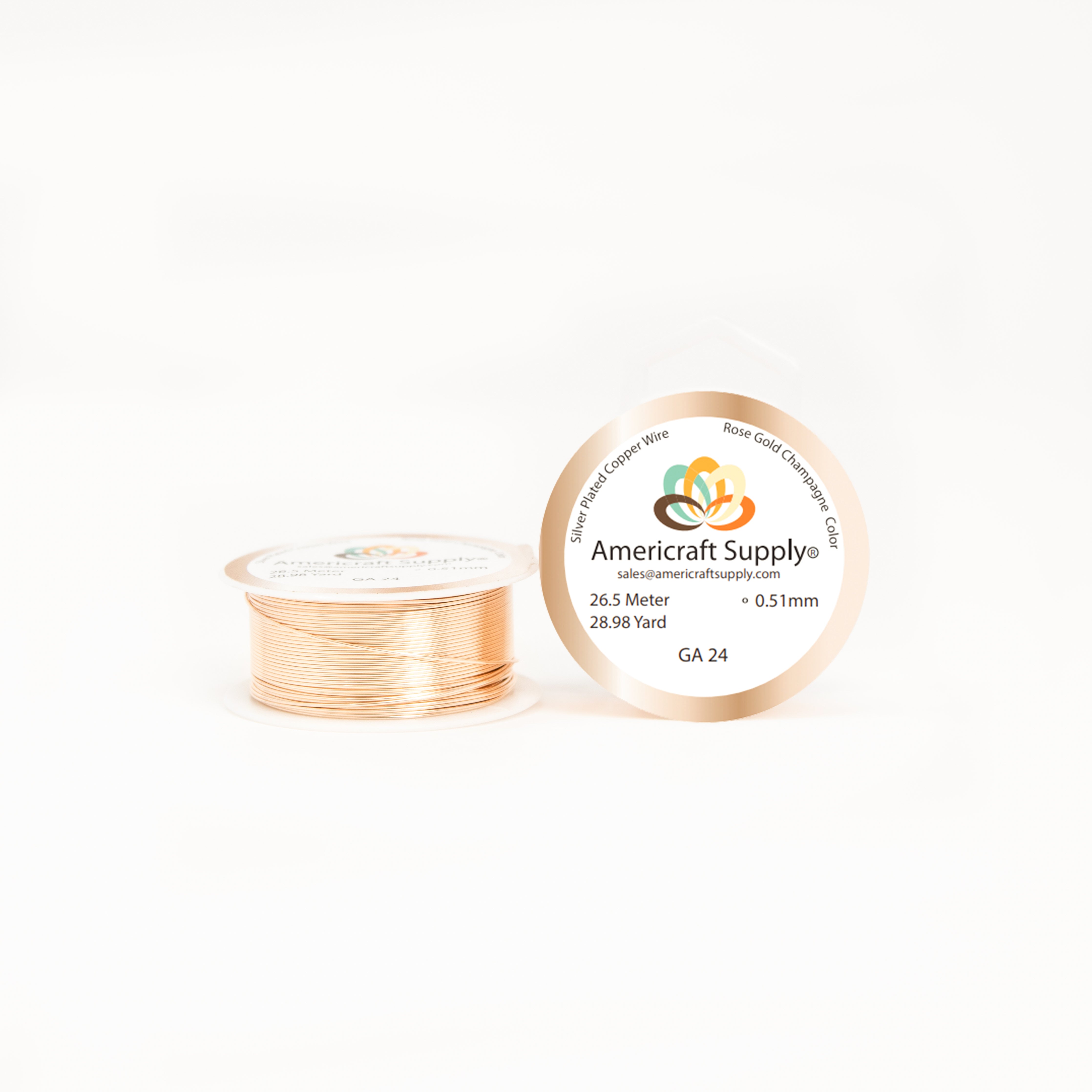 Rose Gold Champagne   Light Color. Different sizes.  Non tarnish. Brand Americraft Supply®