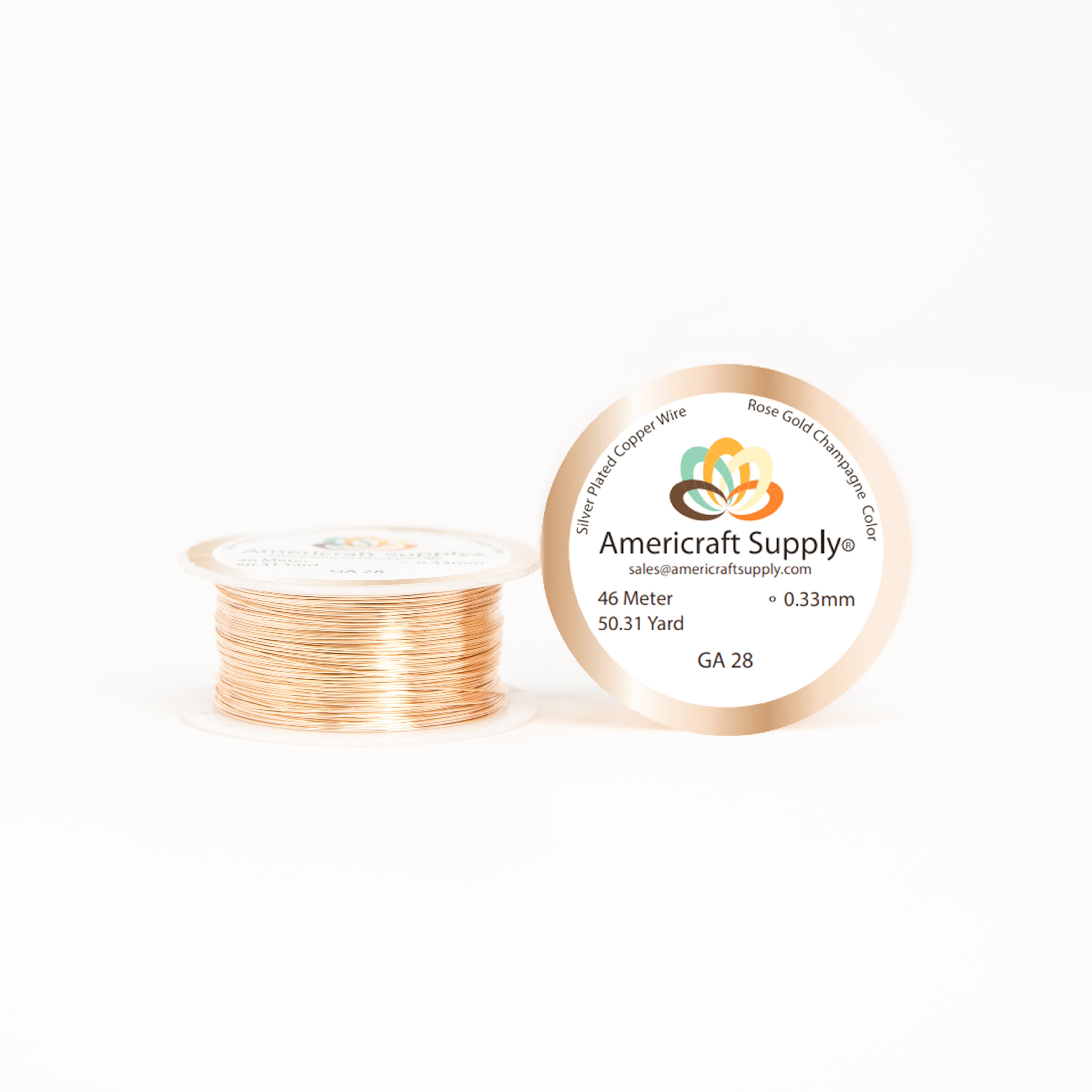 Rose Gold Champagne   Light Color. Different sizes.  Non tarnish. Brand Americraft Supply®