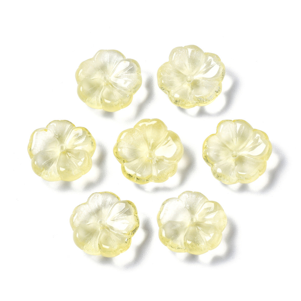 Glass flower 14-15 MM  (10pcs)