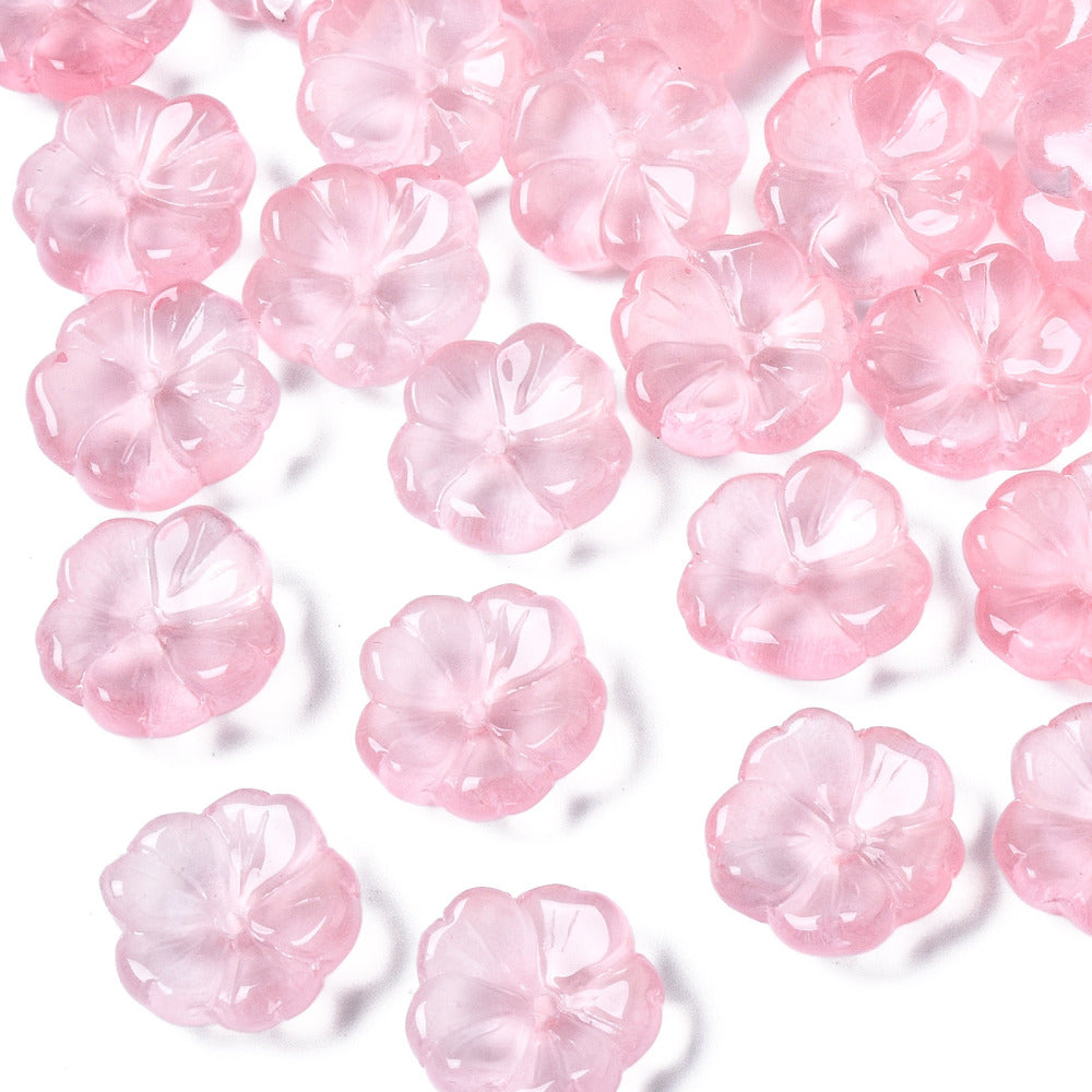 Glass flower 14-15 MM  (10pcs)