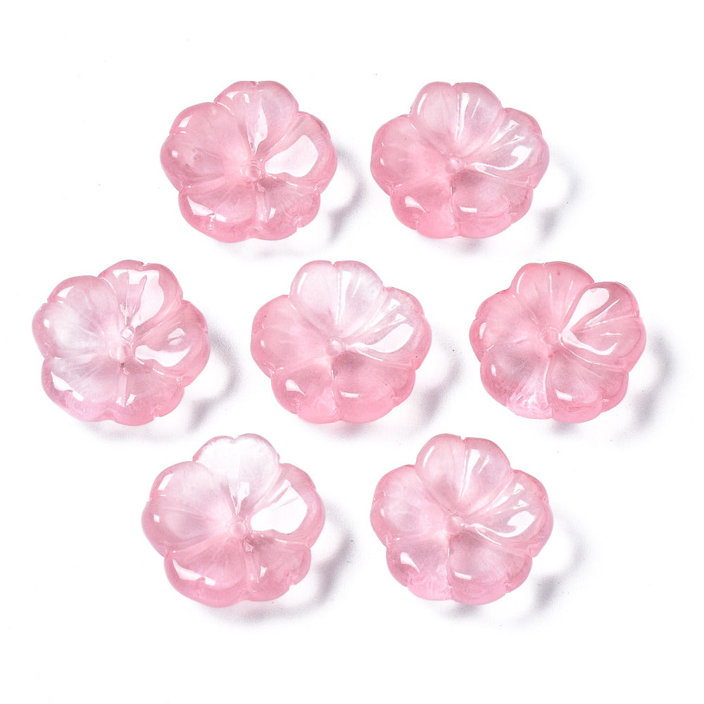 Glass flower 14-15 MM  (10pcs)