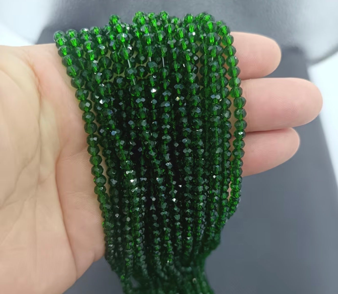 Round Glass Crystal Beads