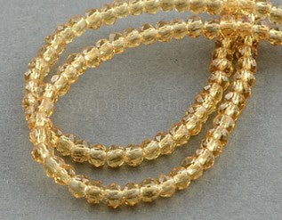 Rondel Faceted Crystal 4 x 3.6 mm