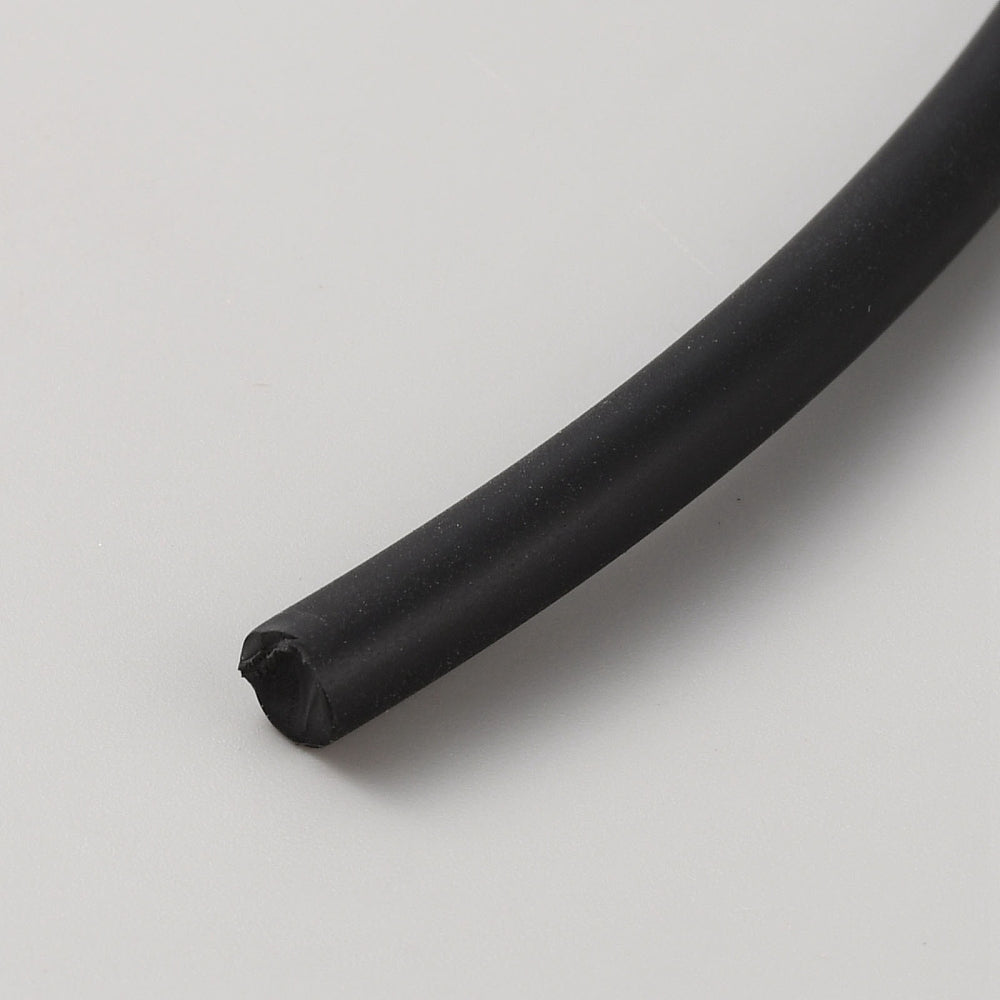 Round Nitrile Rubber Cord, Round, Black, 6mm