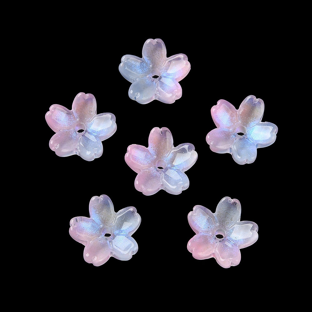 Glass flower 9 to 10 MM (10pcs)
