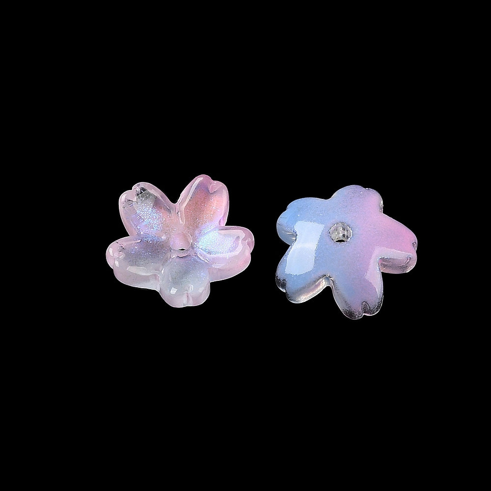 Glass flower 9 to 10 MM (10pcs)