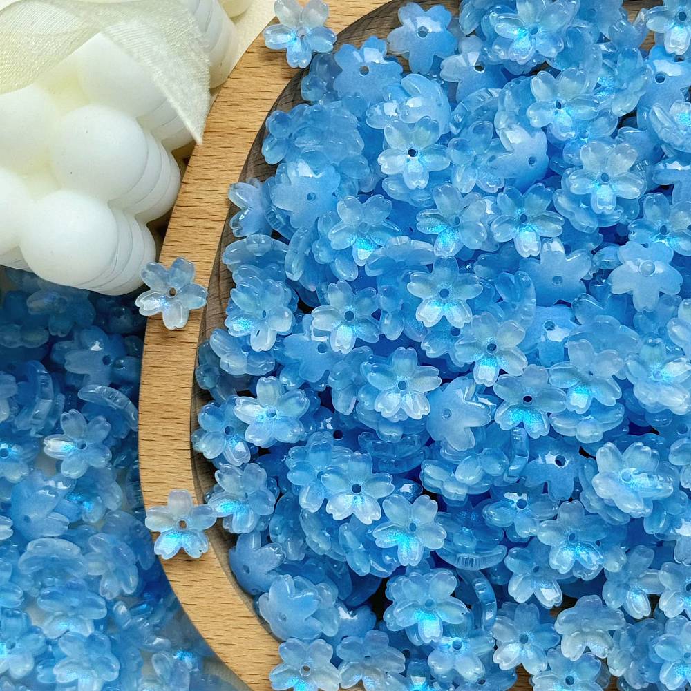 Glass flower 9 to 10 MM (10pcs)