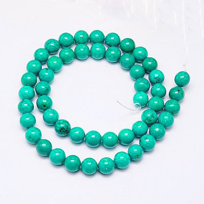 Natural magnesite strands, round shape / Strand