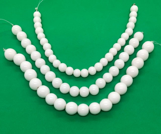 Murano Glass Solid White Strips